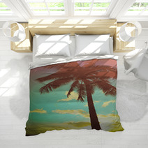 Retro Styled Hawaiian Palm Tree Bedding 65314090