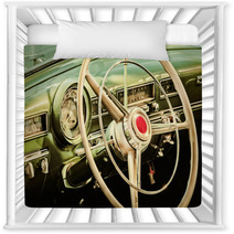 Retro Styled Image Of The Interior Of A Classic Car Nursery Decor 81161290