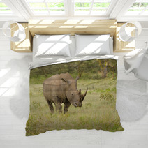 Rhino On African Grasslands Bedding 58393197