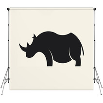 Rhino Silhouette Backdrops 63252437