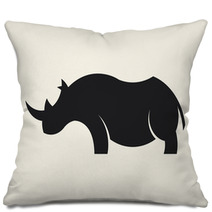 Rhino Silhouette Pillows 63252437
