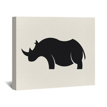 Rhino Silhouette Wall Art 63252437