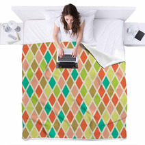 Rhombus Seamless Pattern Blankets 44647148