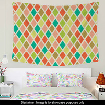 Rhombus Seamless Pattern Wall Art 44647148