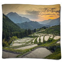 Rice Terraces In Kumano, Japan Blankets 67048939