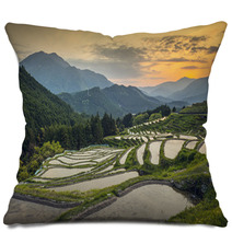 Rice Terraces In Kumano, Japan Pillows 67048939