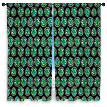 Rich Emeralds Pattern Window Curtains 49810180