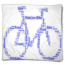 Ride On Bike Word Cloud Blankets 84085849