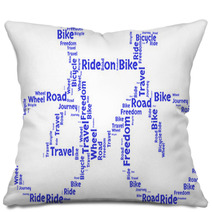 Ride On Bike Word Cloud Pillows 84085849