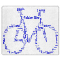 Ride On Bike Word Cloud Rugs 84085849
