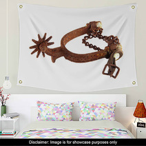Riding Spur On White Background. Wall Art 71229346