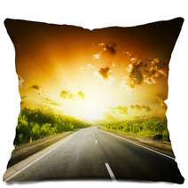 Road In Mountains Pillows 38803196