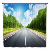 Road In Summer Forest Bath Decor 61515040