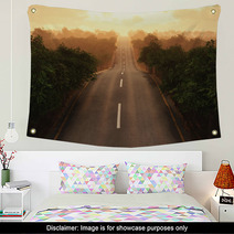 Road Through The Forest Wall Art 67533611