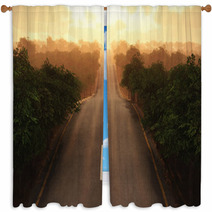 Road Through The Forest Window Curtains 67533611