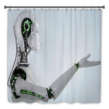Robot Android Women Bath Decor 56431429