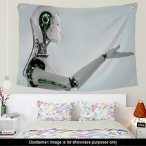Robot Android Women Wall Art 56431429