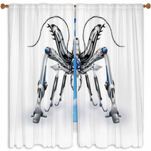 Robot-insect Window Curtains 62365084