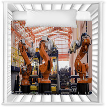 Robots Welding In A Production Line Nursery Decor 65895205