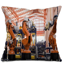 Robots Welding In A Production Line Pillows 65895205