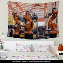 Robots Welding In A Production Line Wall Art 65895205