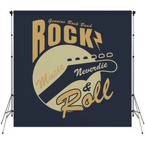 Rock And Roll Graphic For T Shirt Tee Design Vector Illustration Backdrops 119675318