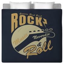 Rock And Roll Graphic For T Shirt Tee Design Vector Illustration Bedding 119675318