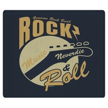 Rock And Roll Graphic For T Shirt Tee Design Vector Illustration Rugs 119675318