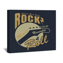 Rock And Roll Graphic For T Shirt Tee Design Vector Illustration Wall Art 119675318