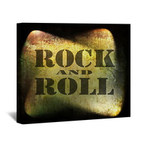 Rock And Roll Music, Old Rusty Wall Background Wall Art 59993571