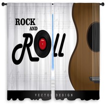 Rock And Roll Window Curtains 52977443