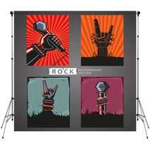 Rock Backgrounds Four Templates For Rock Posters Backdrops 96070530