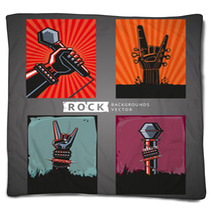 Rock Backgrounds Four Templates For Rock Posters Blankets 96070530