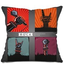 Rock Backgrounds Four Templates For Rock Posters Pillows 96070530