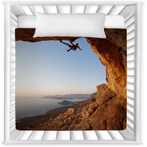 Rock Climber At Sunset, Kalymnos Island, Greece Nursery Decor 45663312