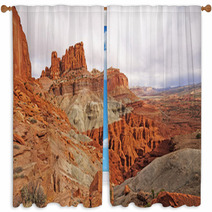 Rock Pinnacles In The American Southwest Window Curtains 62709763
