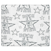 Rock Star Seamless Pattern Rugs 88989661
