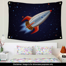 Rocket In Space Wall Art 63062560