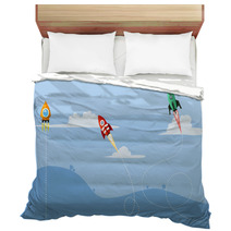 Rockets In The Sky Bedding 50934524