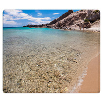 Rocks And Crystal Clear Waters Of Paradise Beach, Kos - Greece Rugs 66609150