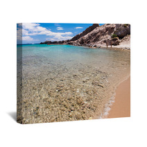 Rocks And Crystal Clear Waters Of Paradise Beach, Kos - Greece Wall Art 66609150