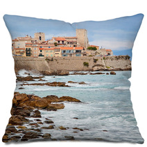 Rocky Coast Of Antibes France French Riviera Cote Dâ€™Azur C Pillows 67994927