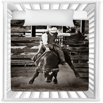 Rodeo Cowboy Bull Riding - Converted With Added Grain Nursery Decor 3668216