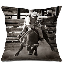 Rodeo Cowboy Bull Riding - Converted With Added Grain Pillows 3668216