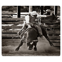 Rodeo Cowboy Bull Riding - Converted With Added Grain Rugs 3668216