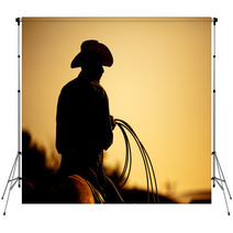 Rodeo Cowboy Silhouette Backdrops 20168558