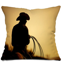 Rodeo Cowboy Silhouette Pillows 20168558