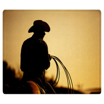 Rodeo Cowboy Silhouette Rugs 20168558