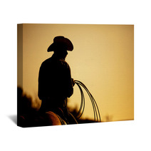 Rodeo Cowboy Silhouette Wall Art 20168558