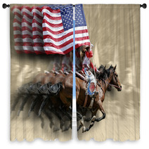 Rodeo Queens & Flags Window Curtains 728977
